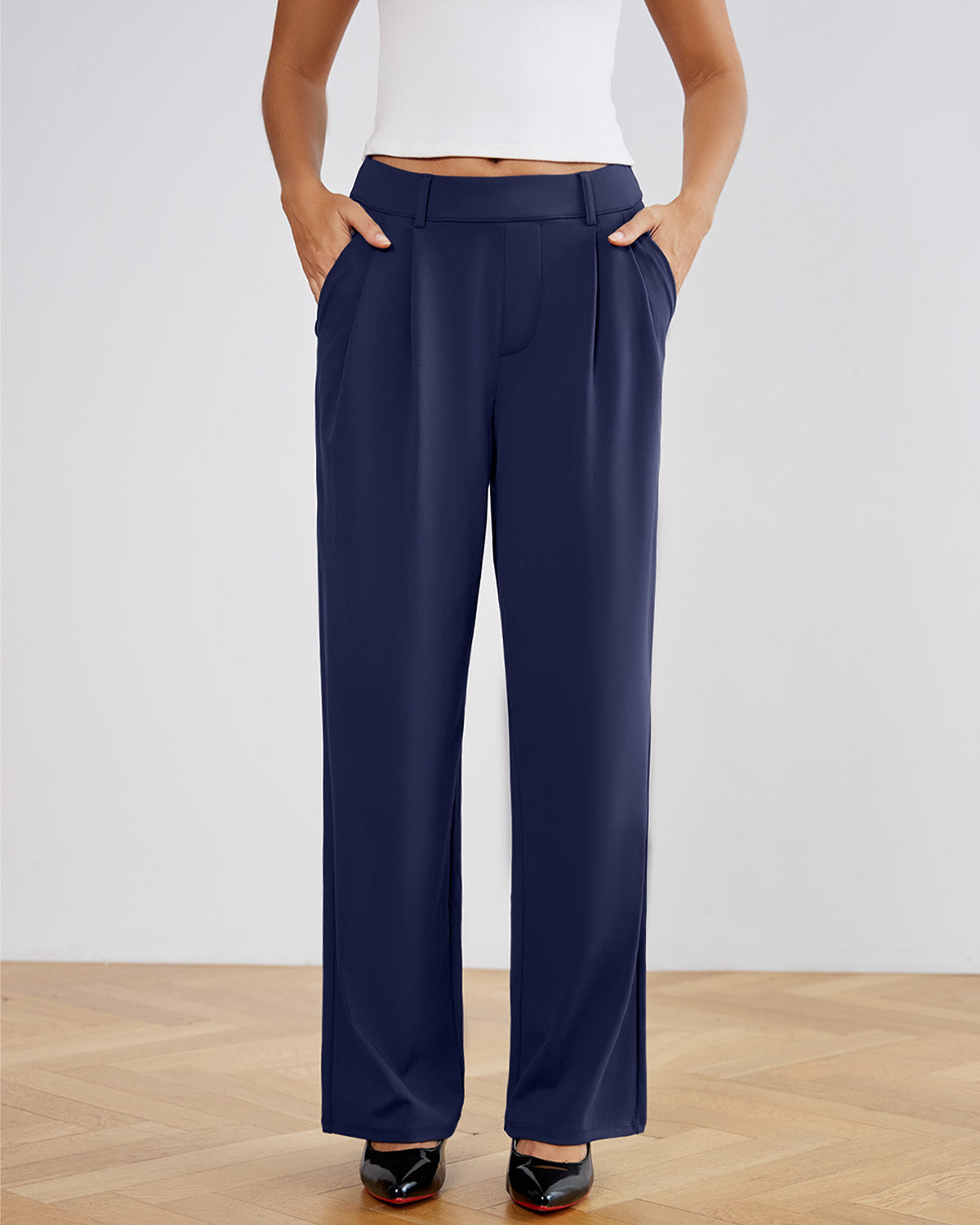 Stretchy High-Rise Office Trousers