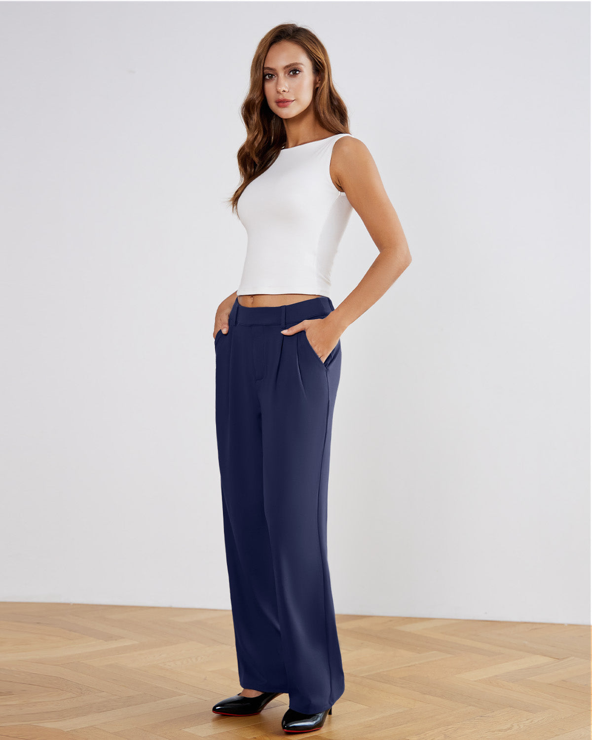 Stretchy High-Rise Office Trousers