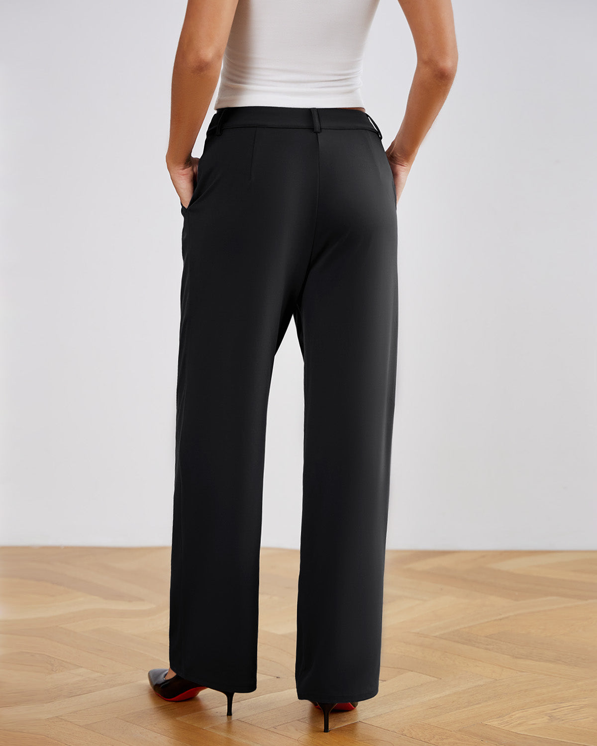 Stretchy High-Rise Office Trousers