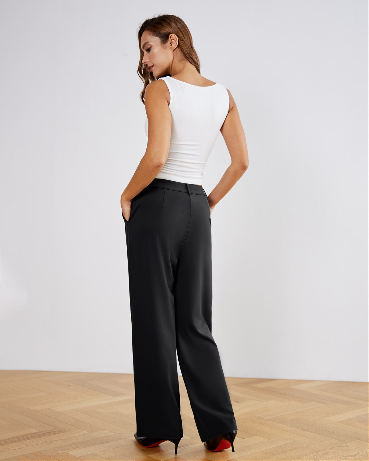 Stretchy High-Rise Office Trousers
