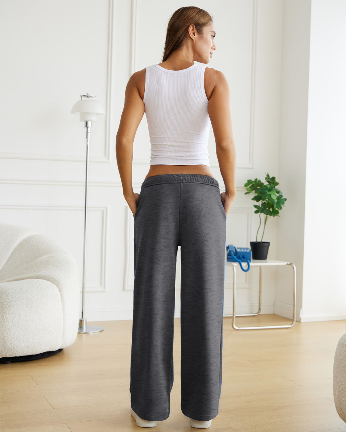 Drawstring Wide Leg Sweatpants
