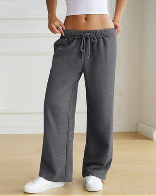 Drawstring Wide Leg Sweatpants