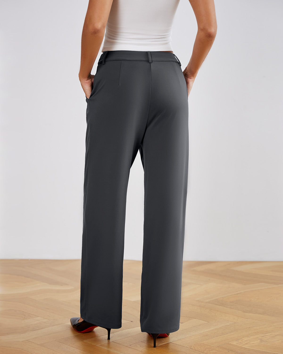 Stretchy High-Rise Office Trousers