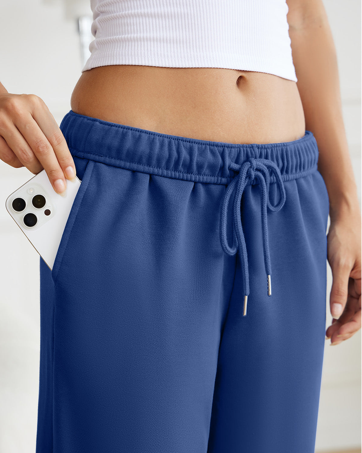 Drawstring Wide Leg Sweatpants