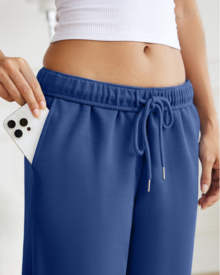 Drawstring Wide Leg Sweatpants