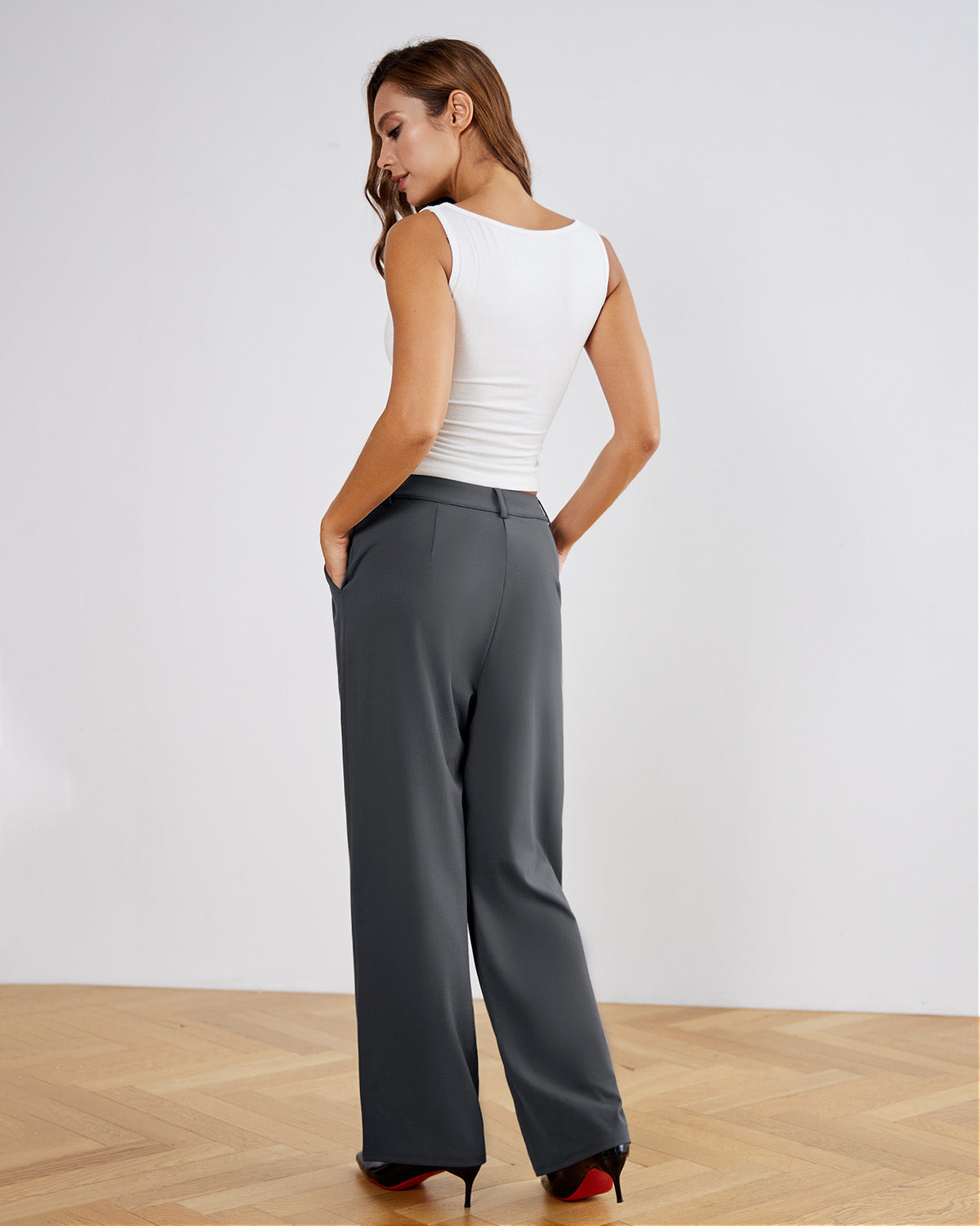 Stretchy High-Rise Office Trousers
