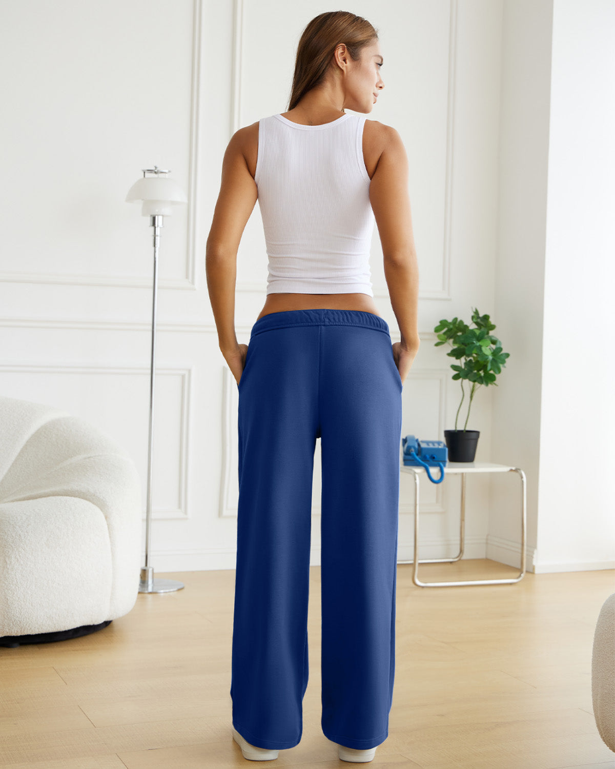 Drawstring Wide Leg Sweatpants