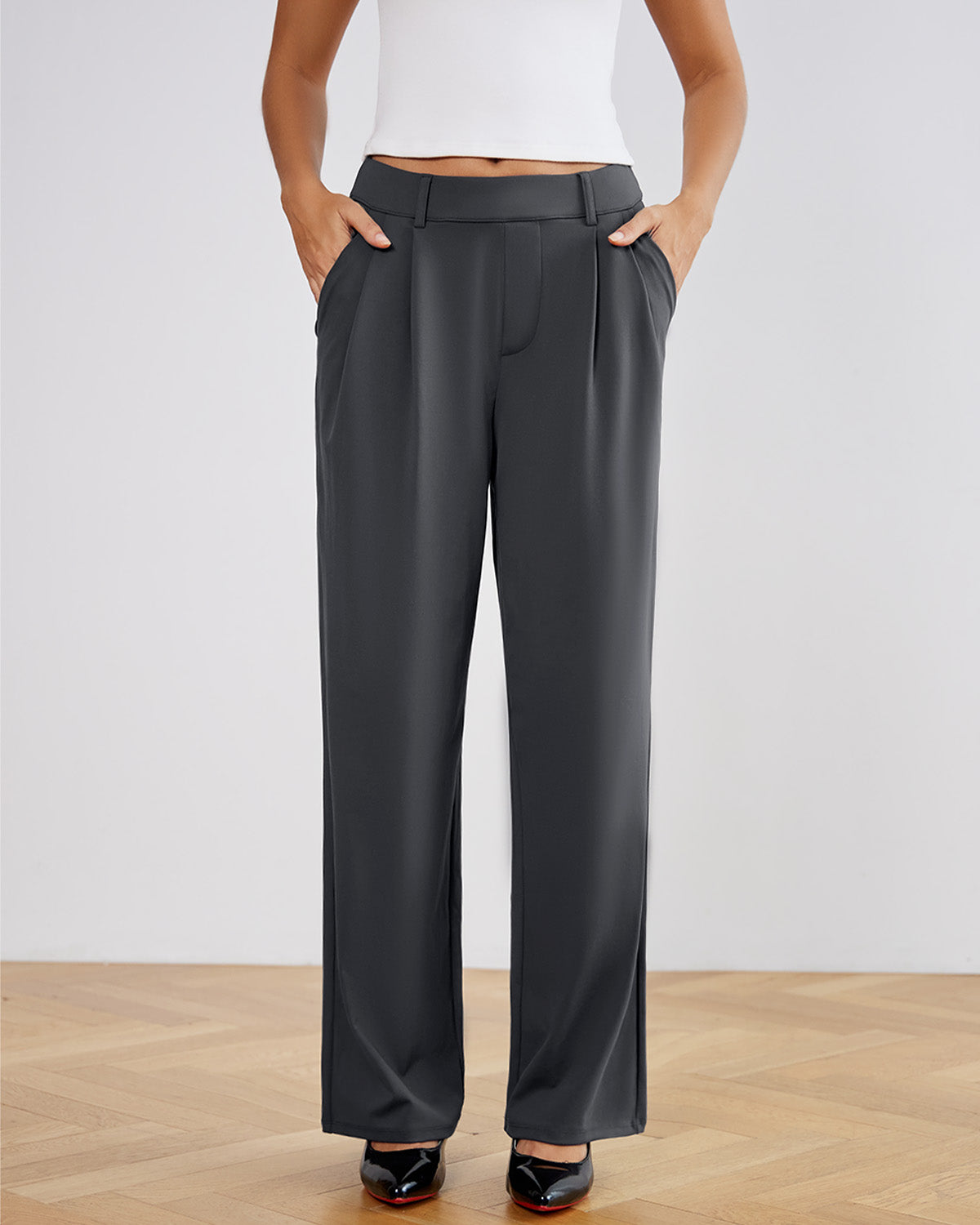 Stretchy High-Rise Office Trousers