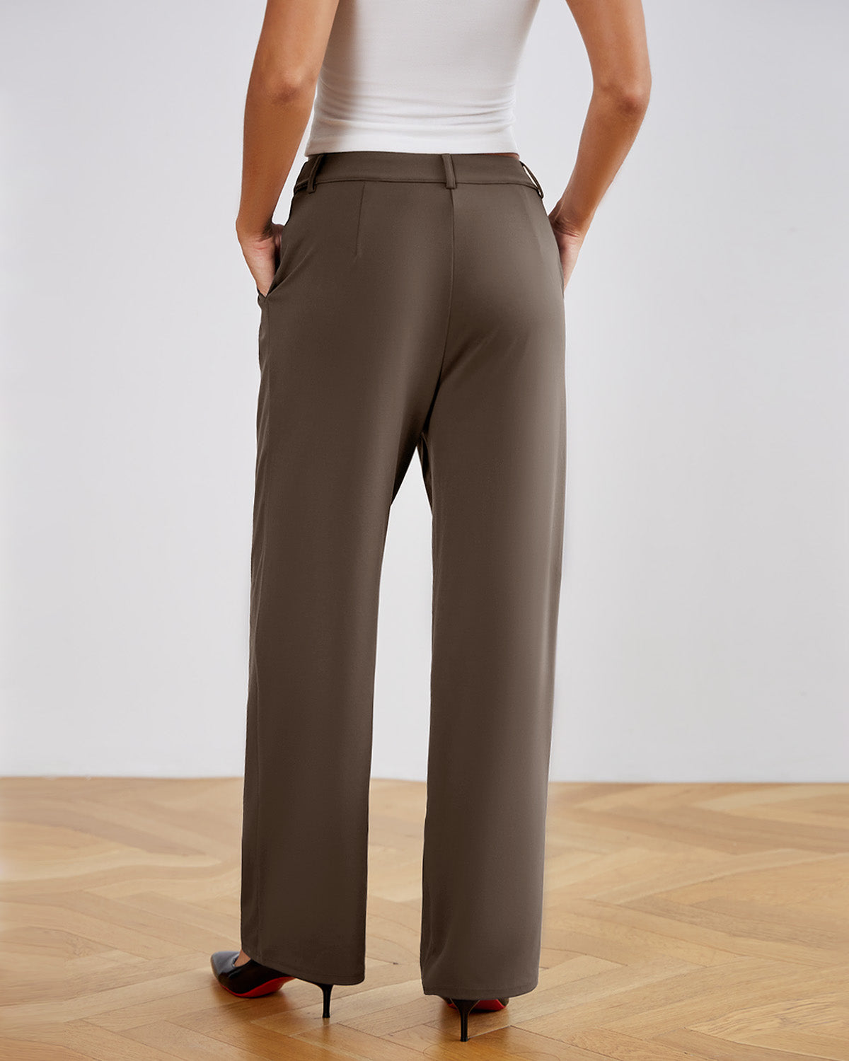 Stretchy High-Rise Office Trousers