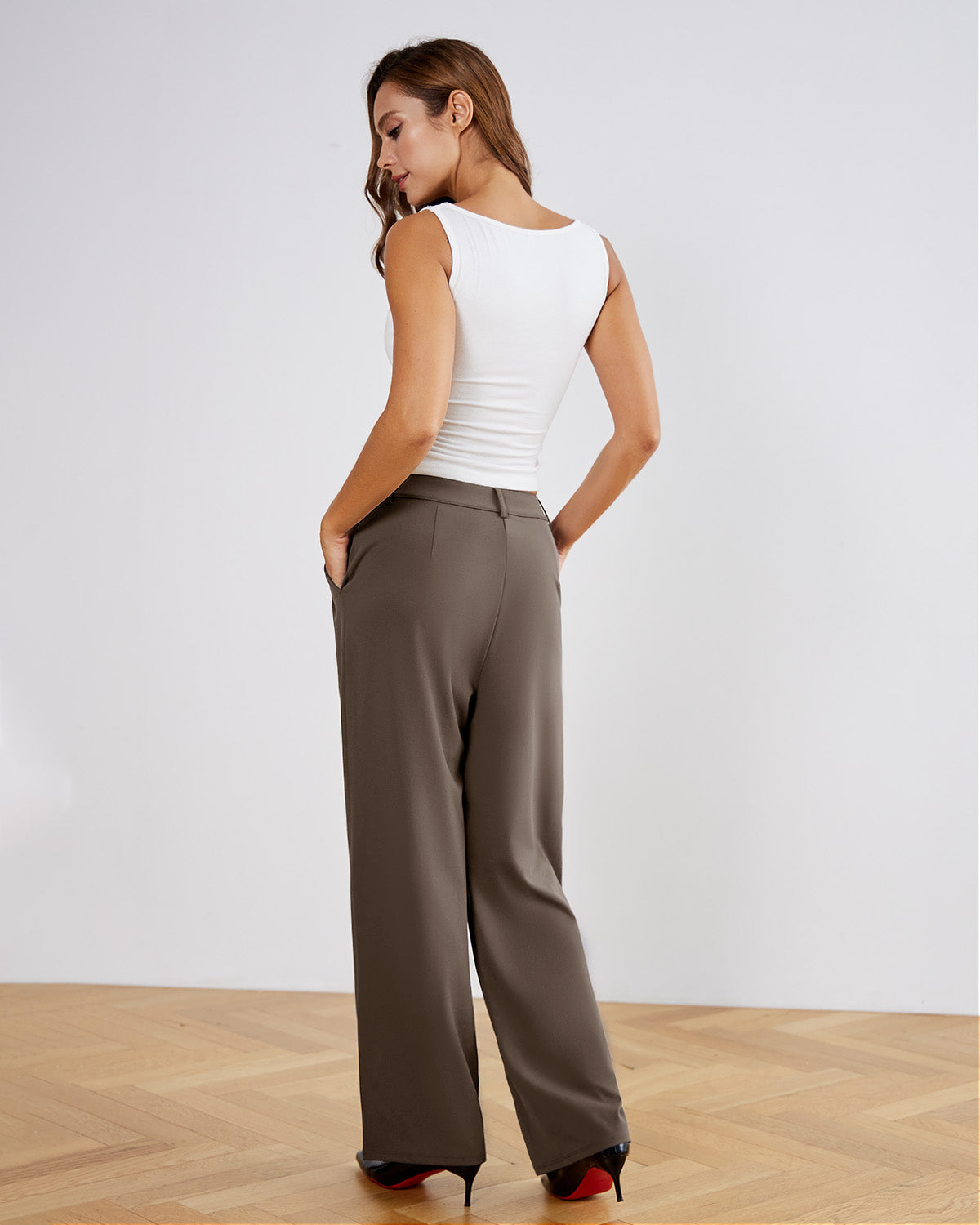 Stretchy High-Rise Office Trousers