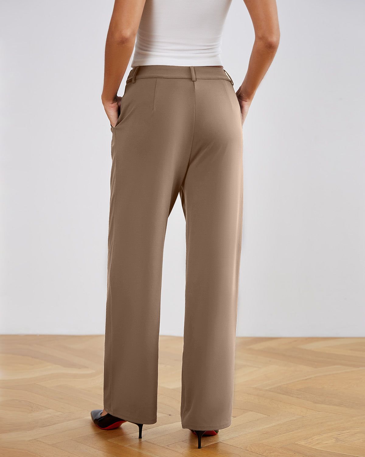 Stretchy High-Rise Office Trousers