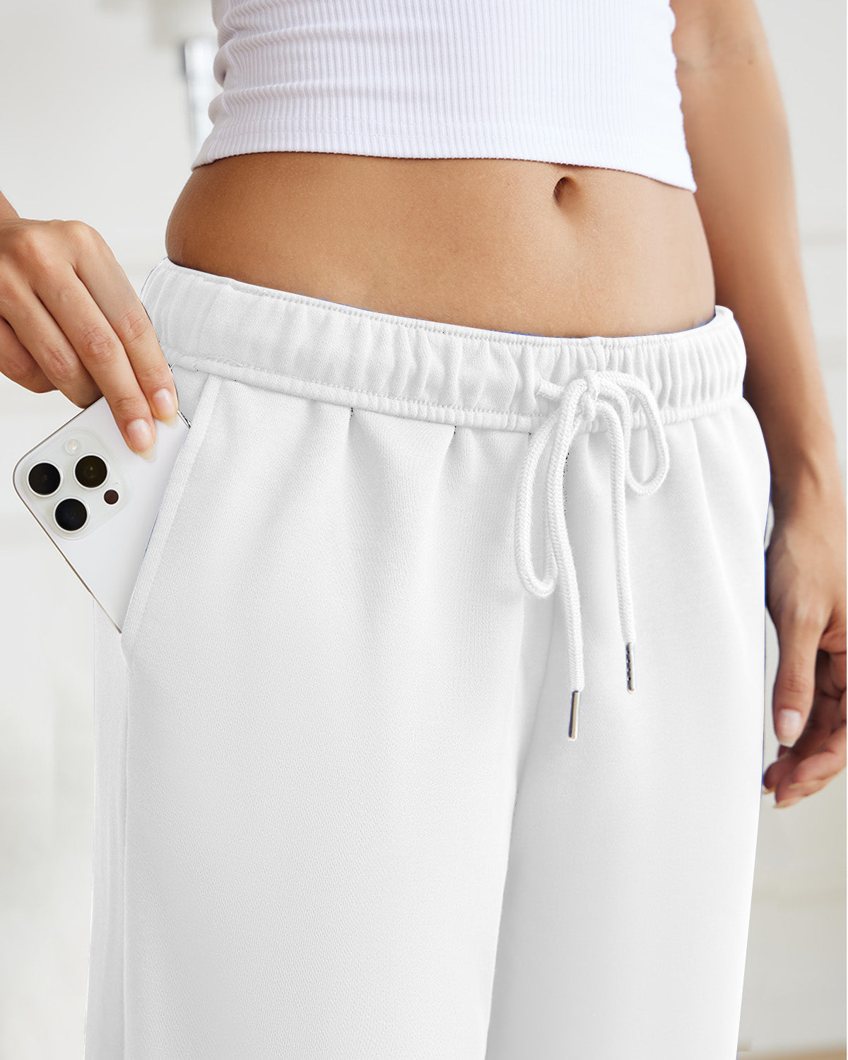 Drawstring Wide Leg Sweatpants