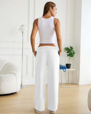 Drawstring Wide Leg Sweatpants