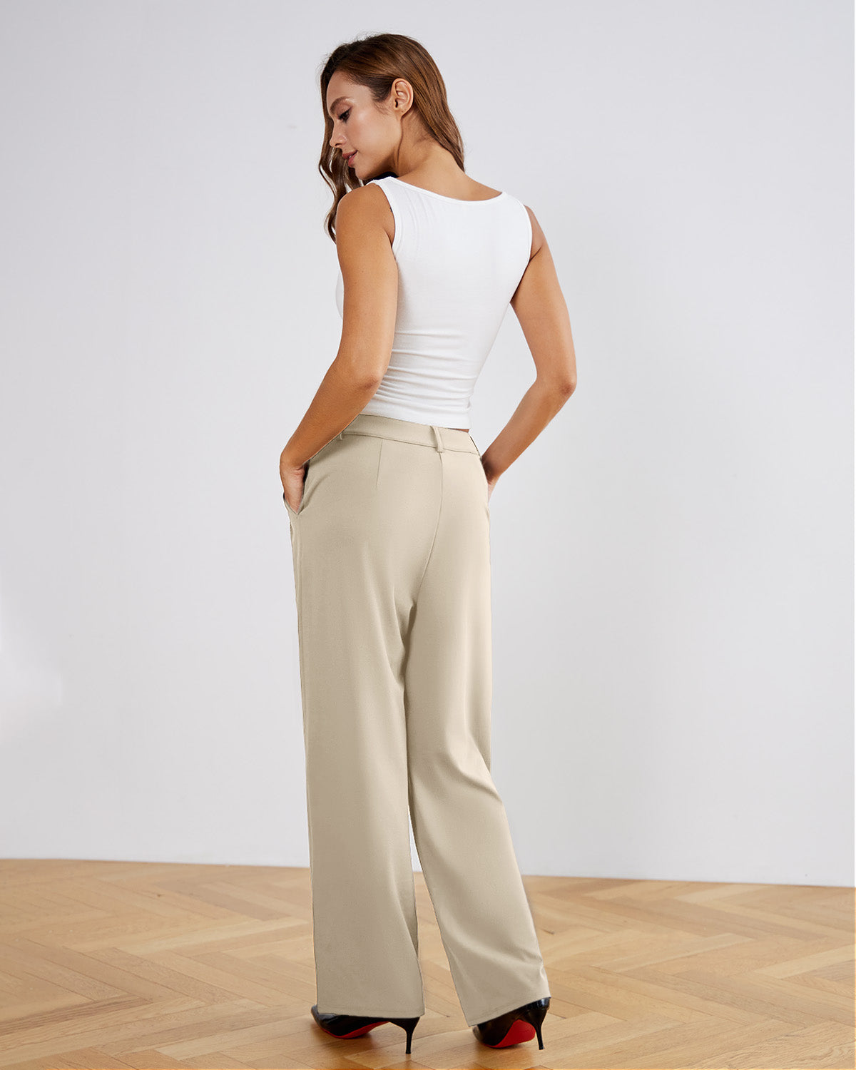 Stretchy High-Rise Office Trousers