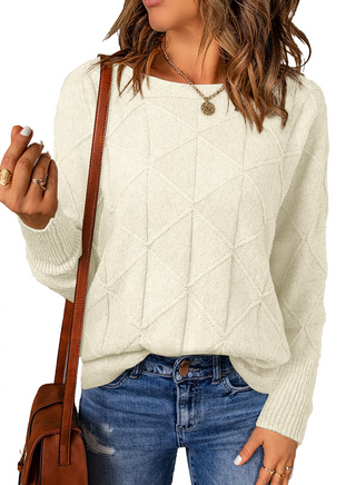 Diamond Stitch Knit Sweater