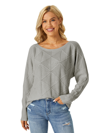 Diamond Stitch Knit Sweater