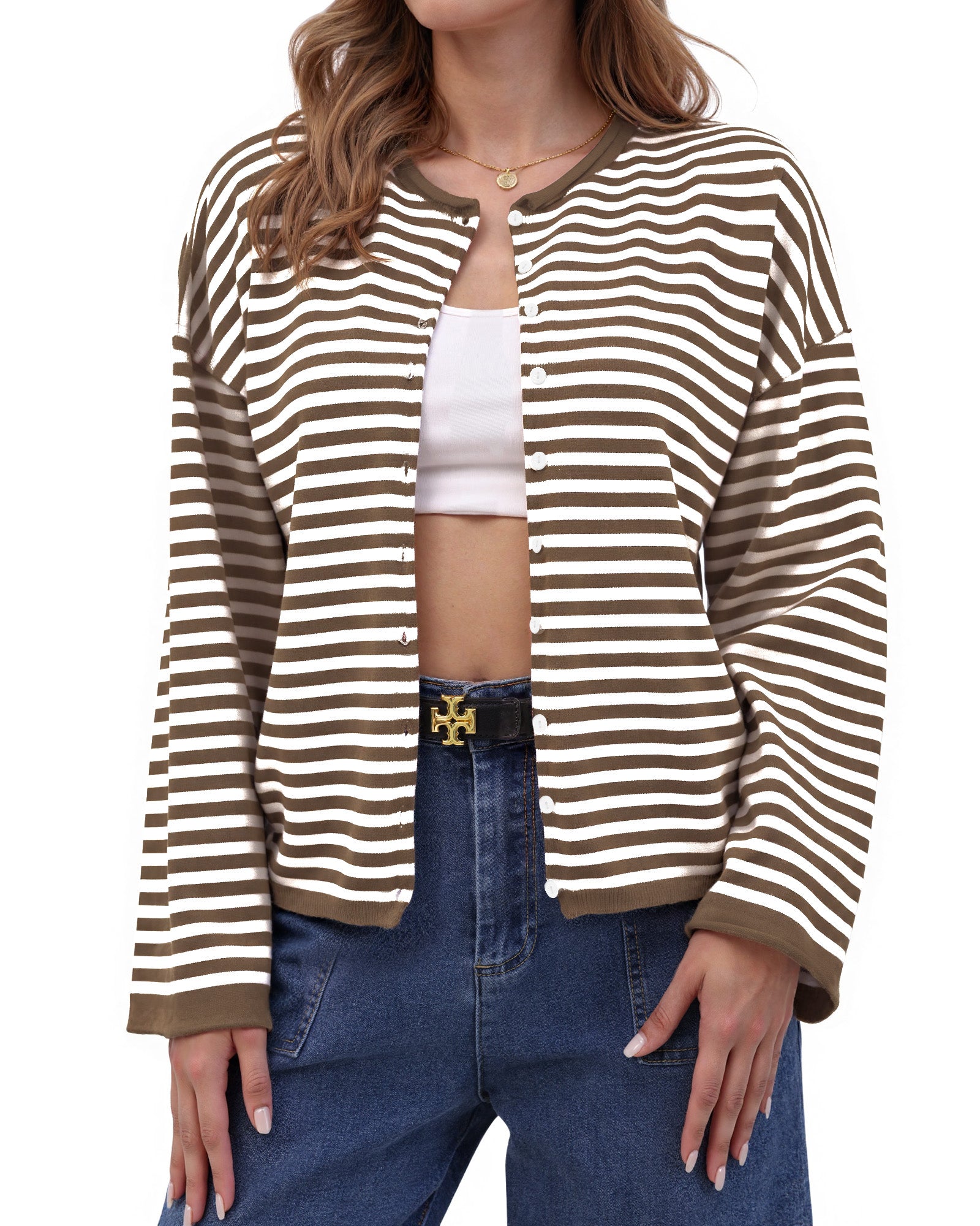 Coastal Stripe Knit Cardigan