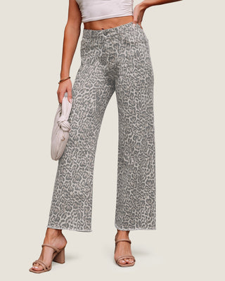 Urban Jungle Raw-Hem Wide Leg Jeans