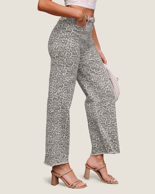 Urban Jungle Raw-Hem Wide Leg Jeans