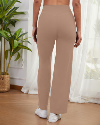 Crossover Waist Wide Leg Yoga Pants