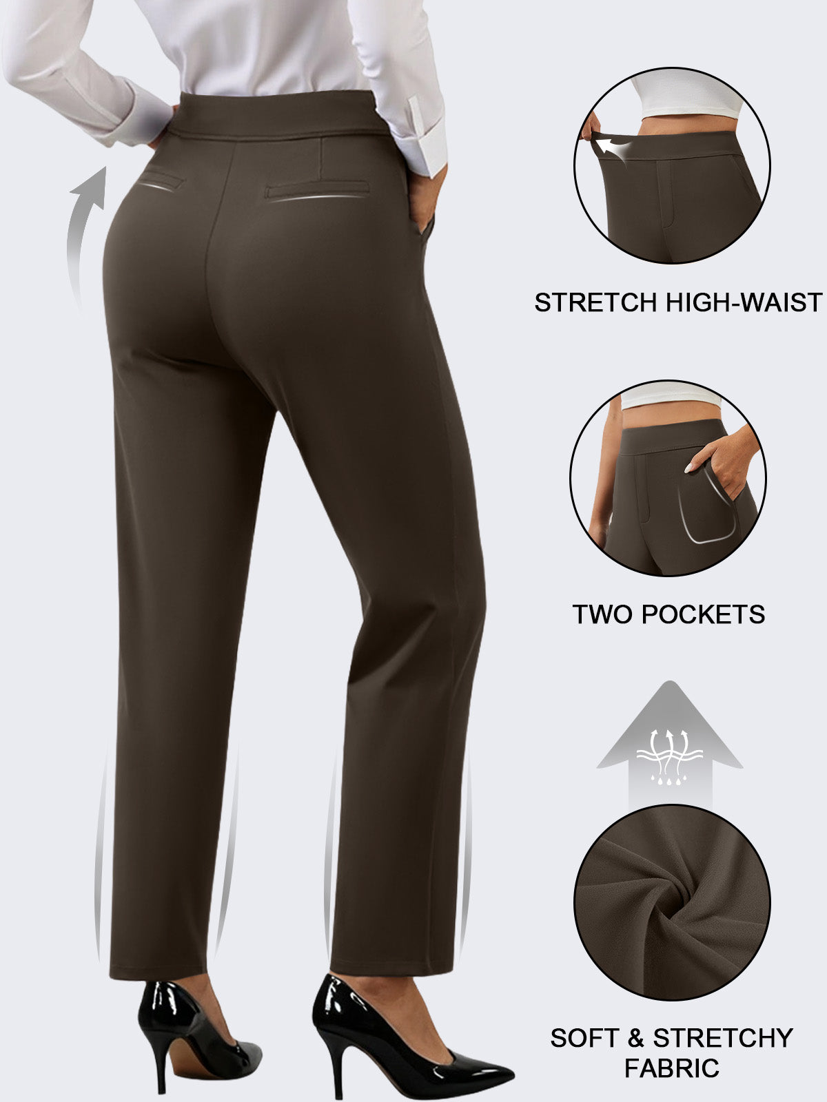 Stretchy Ankle Dress Pants