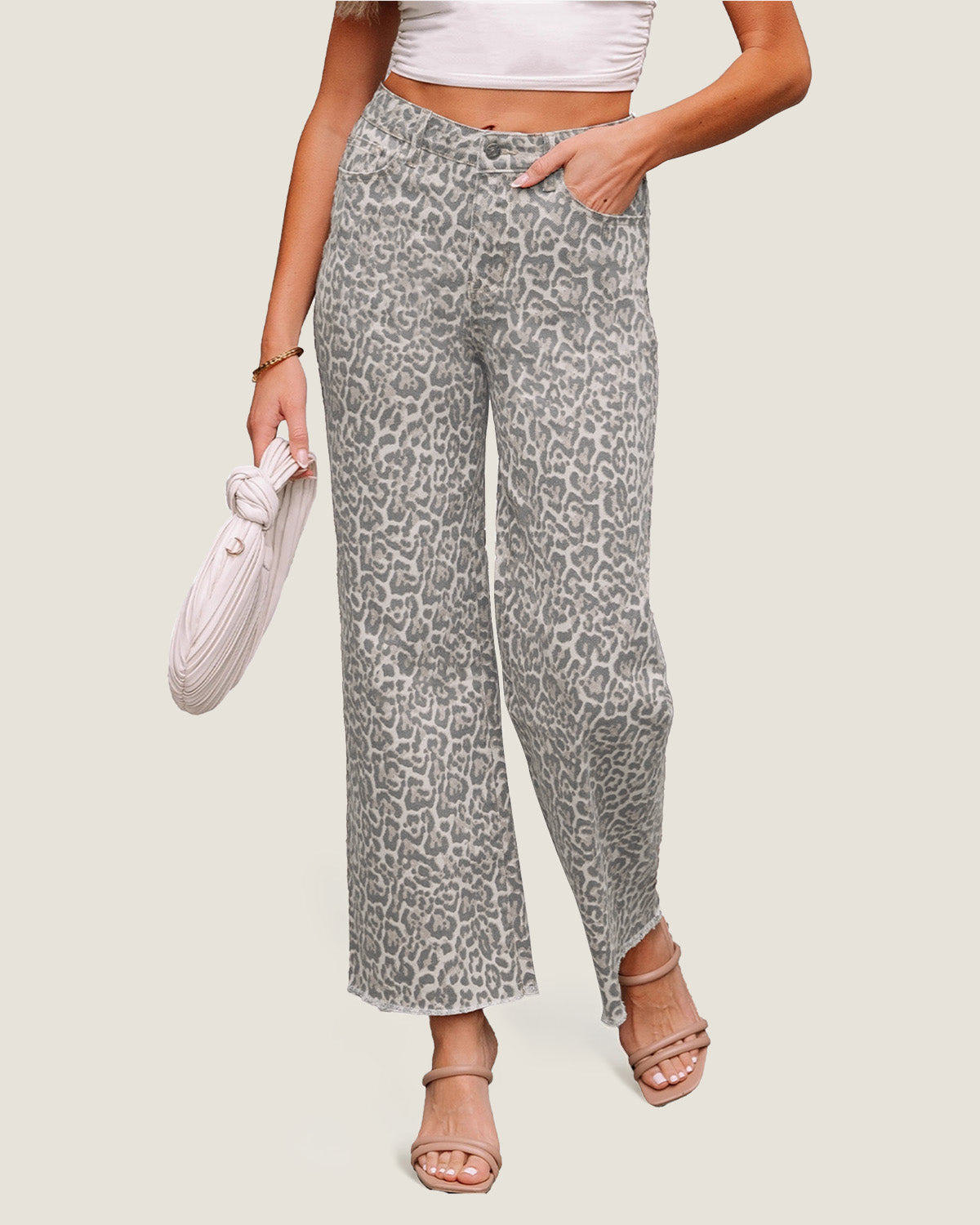 Urban Jungle Raw-Hem Wide Leg Jeans