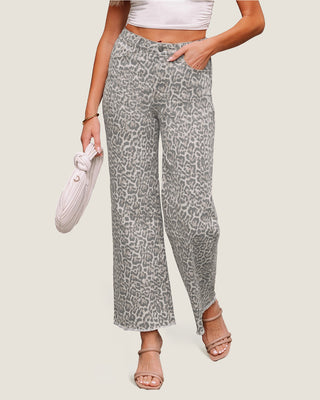 Urban Jungle Raw-Hem Wide Leg Jeans