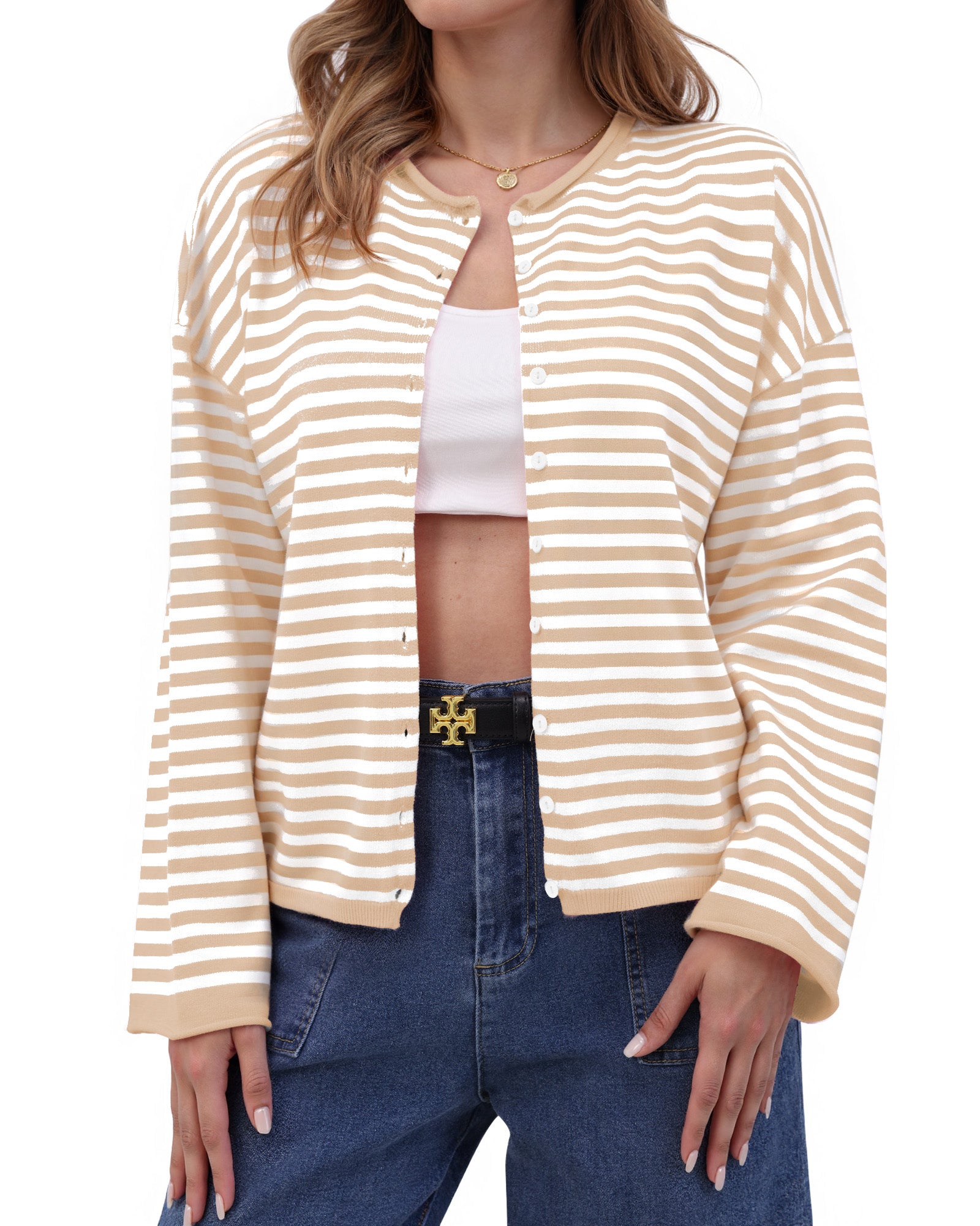 Coastal Stripe Knit Cardigan