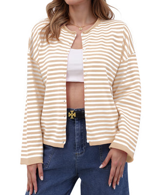 Coastal Stripe Knit Cardigan