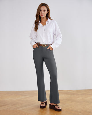 Tailored Stretch Flare Trousers