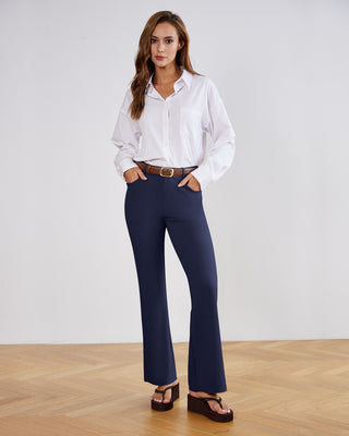 Tailored Stretch Flare Trousers