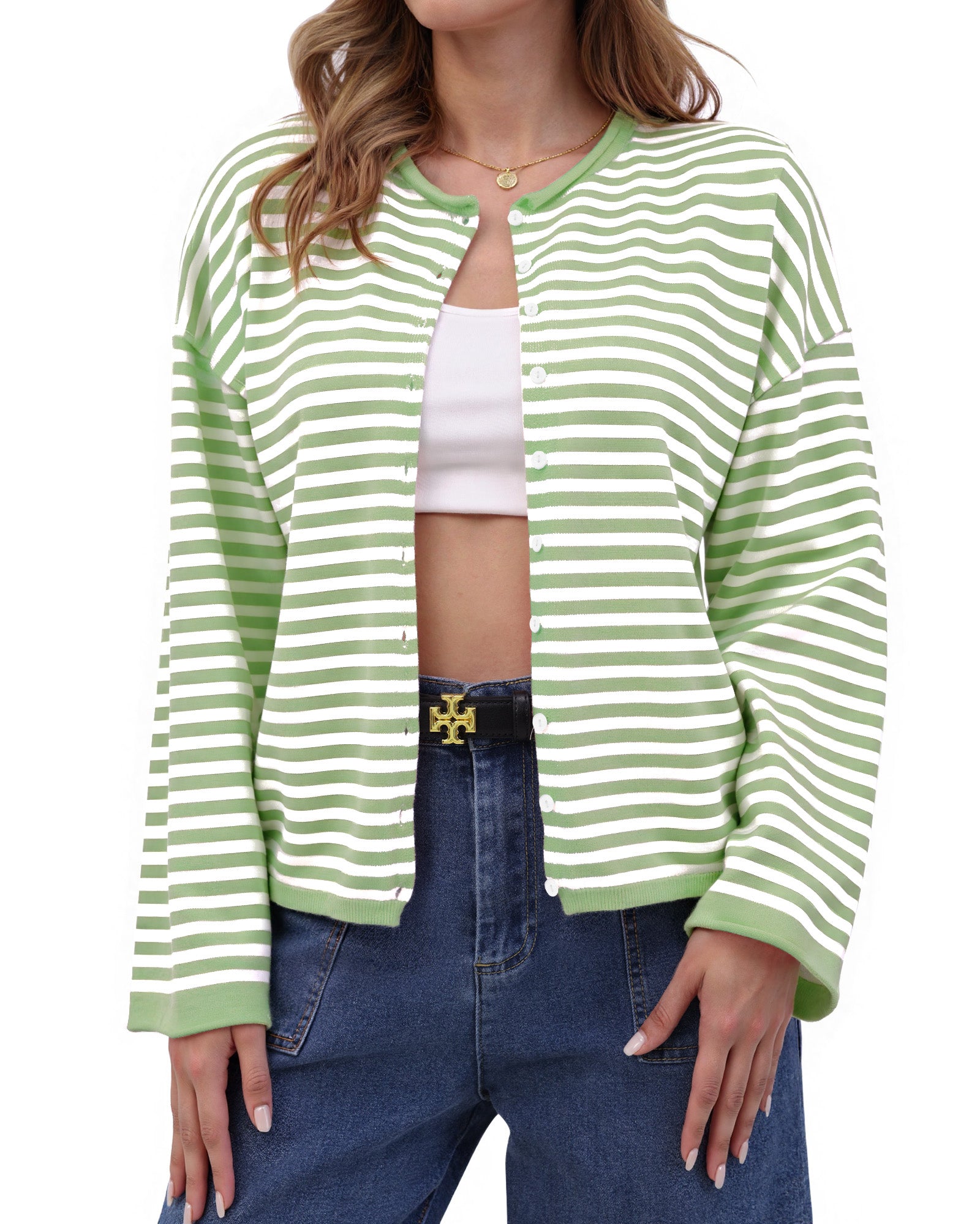 Coastal Stripe Knit Cardigan