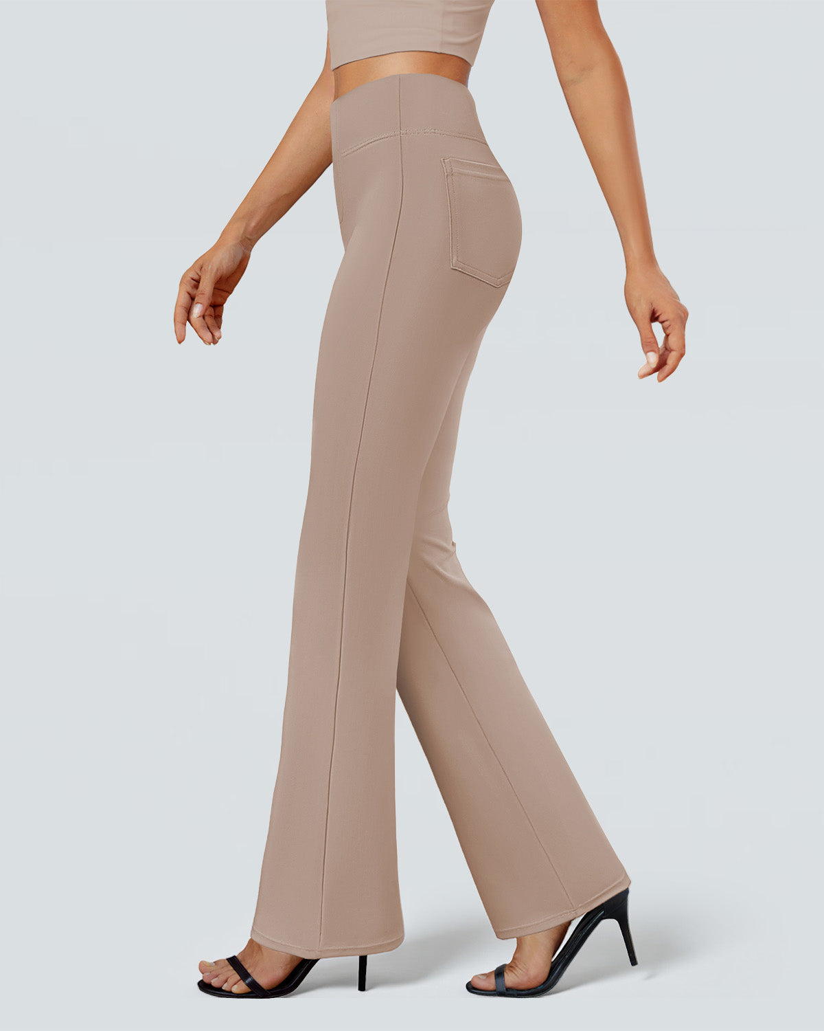 SwanSoft™ Faux-Fly Bootcut Work Trouser