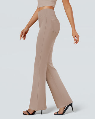 SwanSoft™ Faux-Fly Bootcut Work Trouser