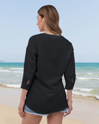 Aura V-Neck Breezy Cotton Top