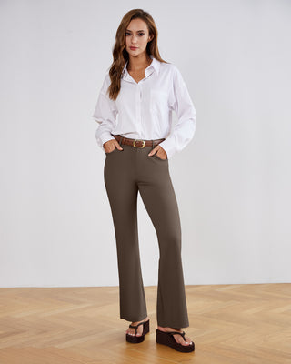 Tailored Stretch Flare Trousers
