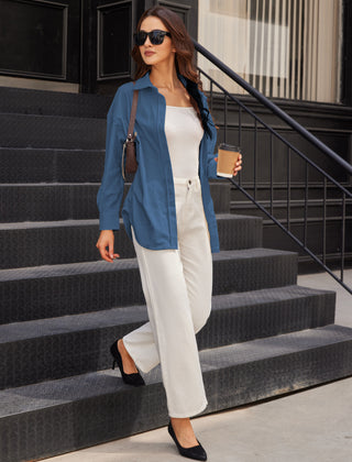 Retro Ribbed Button-Down Top