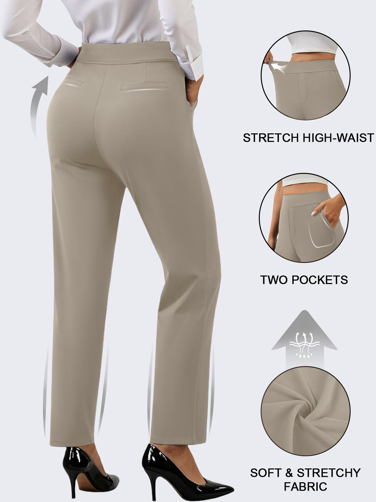 Stretchy Ankle Dress Pants