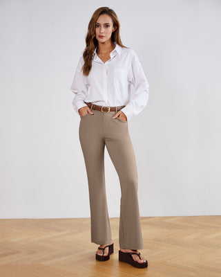 Tailored Stretch Flare Trousers