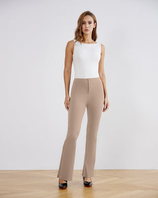 SwanSoft™ Faux-Fly Bootcut Work Trouser