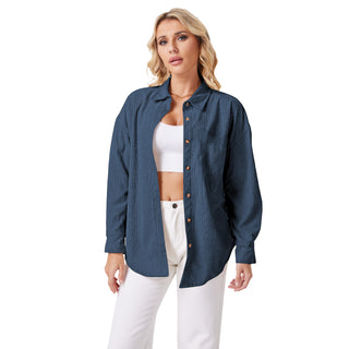 Corduroy Relaxed Button-Up Shirt