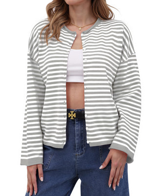 Coastal Stripe Knit Cardigan