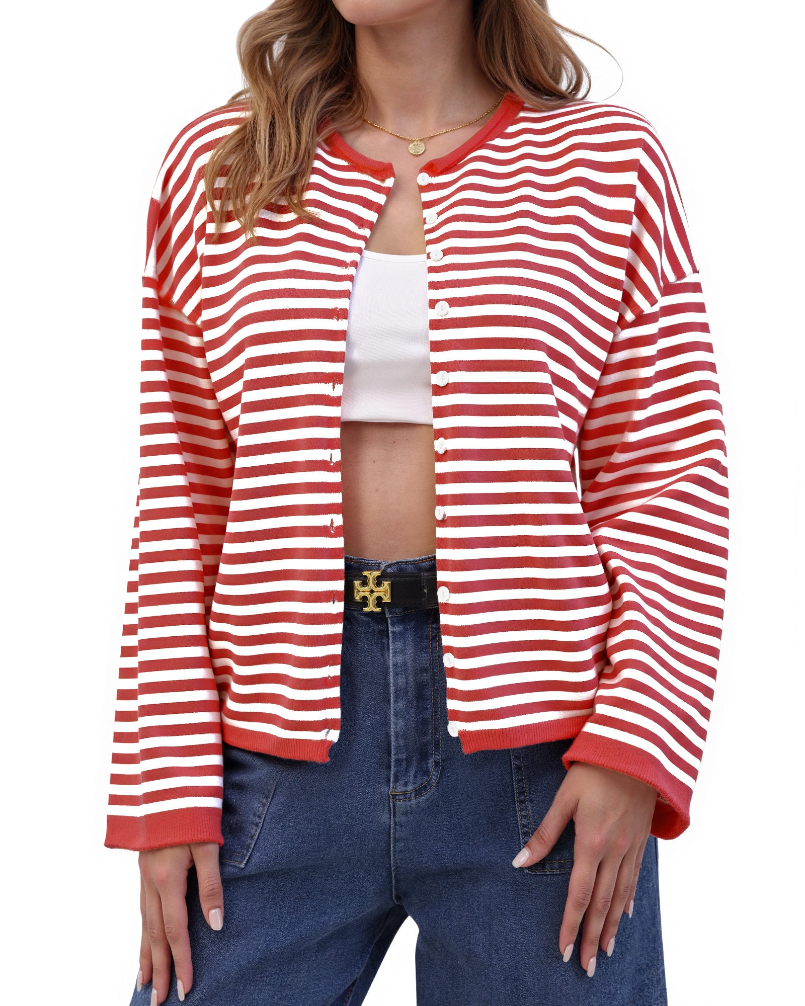 Coastal Stripe Knit Cardigan