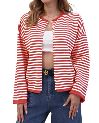 Coastal Stripe Knit Cardigan