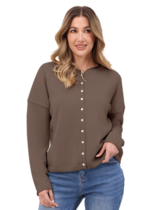 Cozy Knit Button Cardigan
