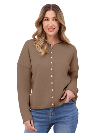 Cozy Knit Button Cardigan