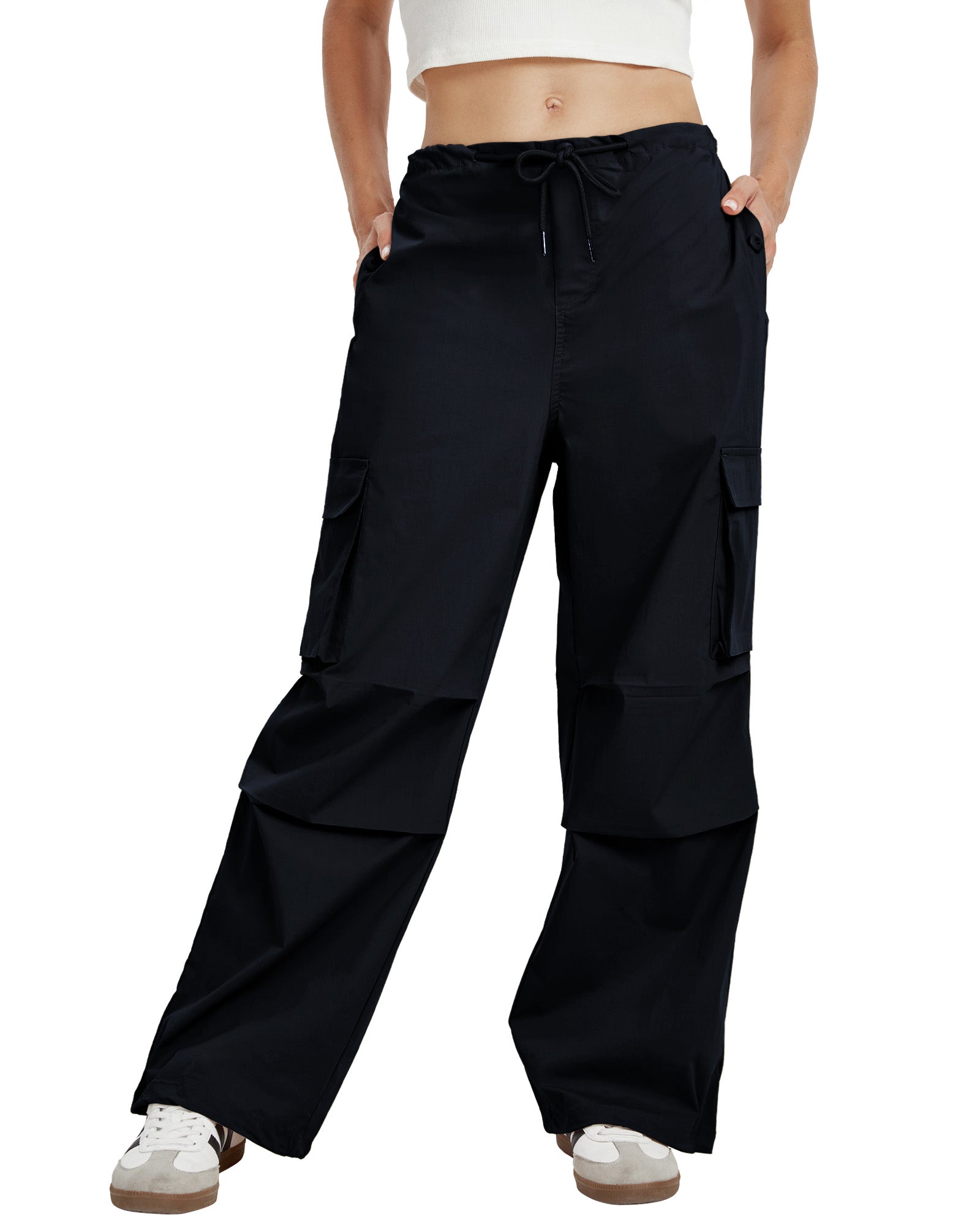 Street Line Parachute Cargo Pants