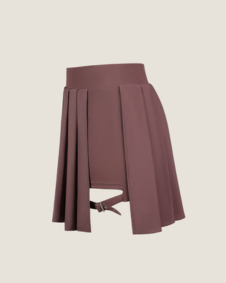Side Buckle Pleated Skort