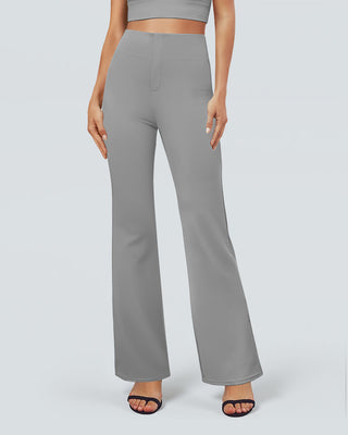 SwanSoft™ Faux-Fly Bootcut Work Trouser