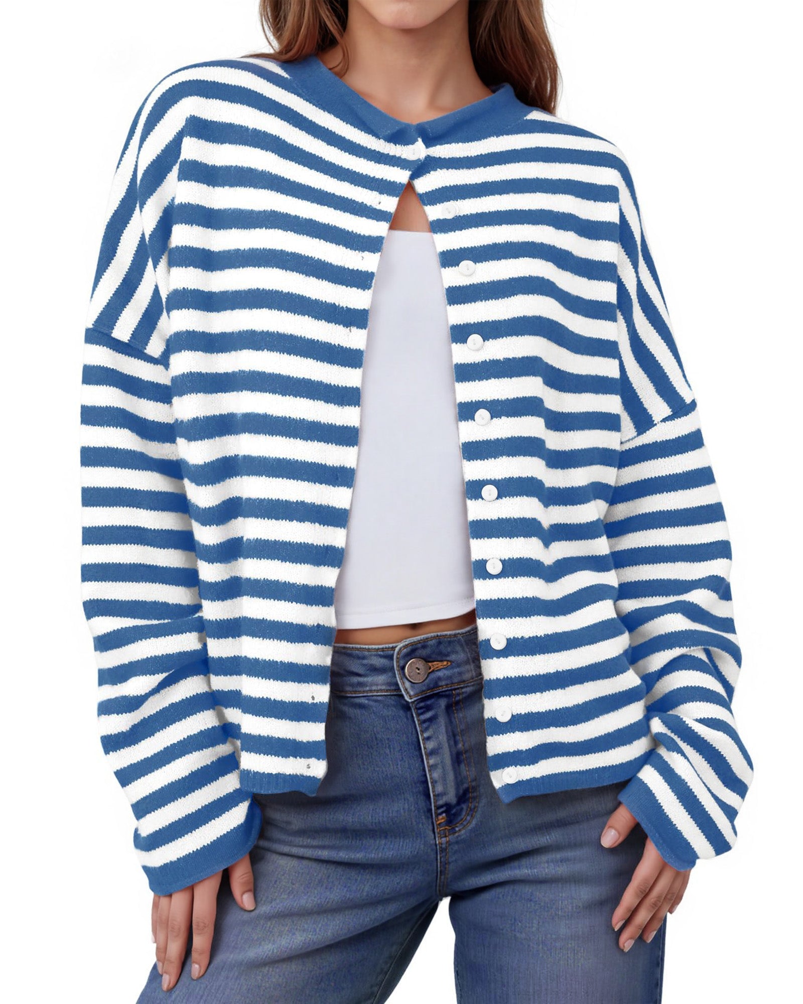 Coastal Stripe Knit Cardigan